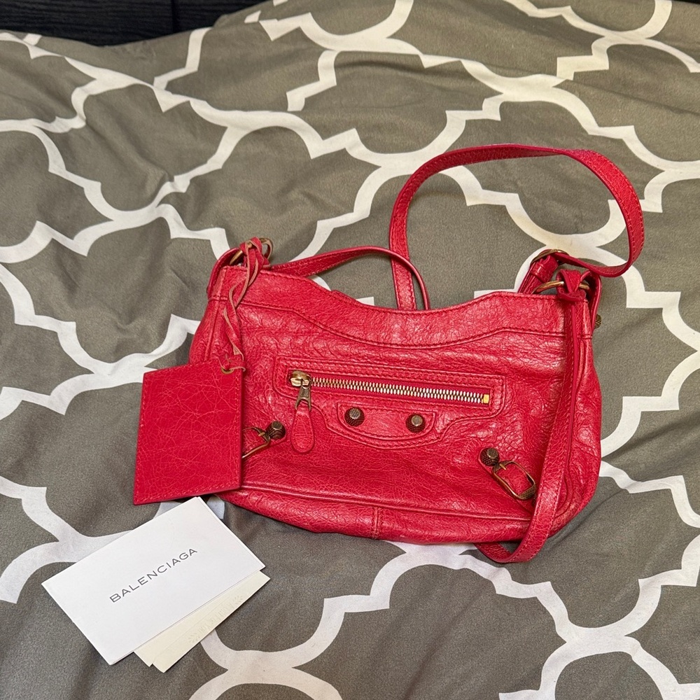 Balenciaga Classic Hip crossbody bag/Motocross Hip bag in red